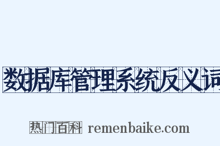 数据库管理系统反义词是什么意思的图片